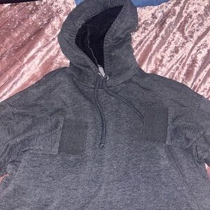Cropped dark gray hoodie, H&M, size small, like new